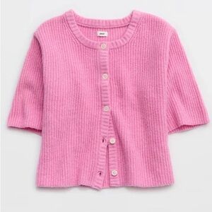 Aerie Unreal Short Sleeve Cardigan